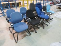 3x Office chairs & 4x Operators chairs