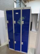 2x Personnel storage lockers - 920 x 300 x 1800mm (LxDxH)