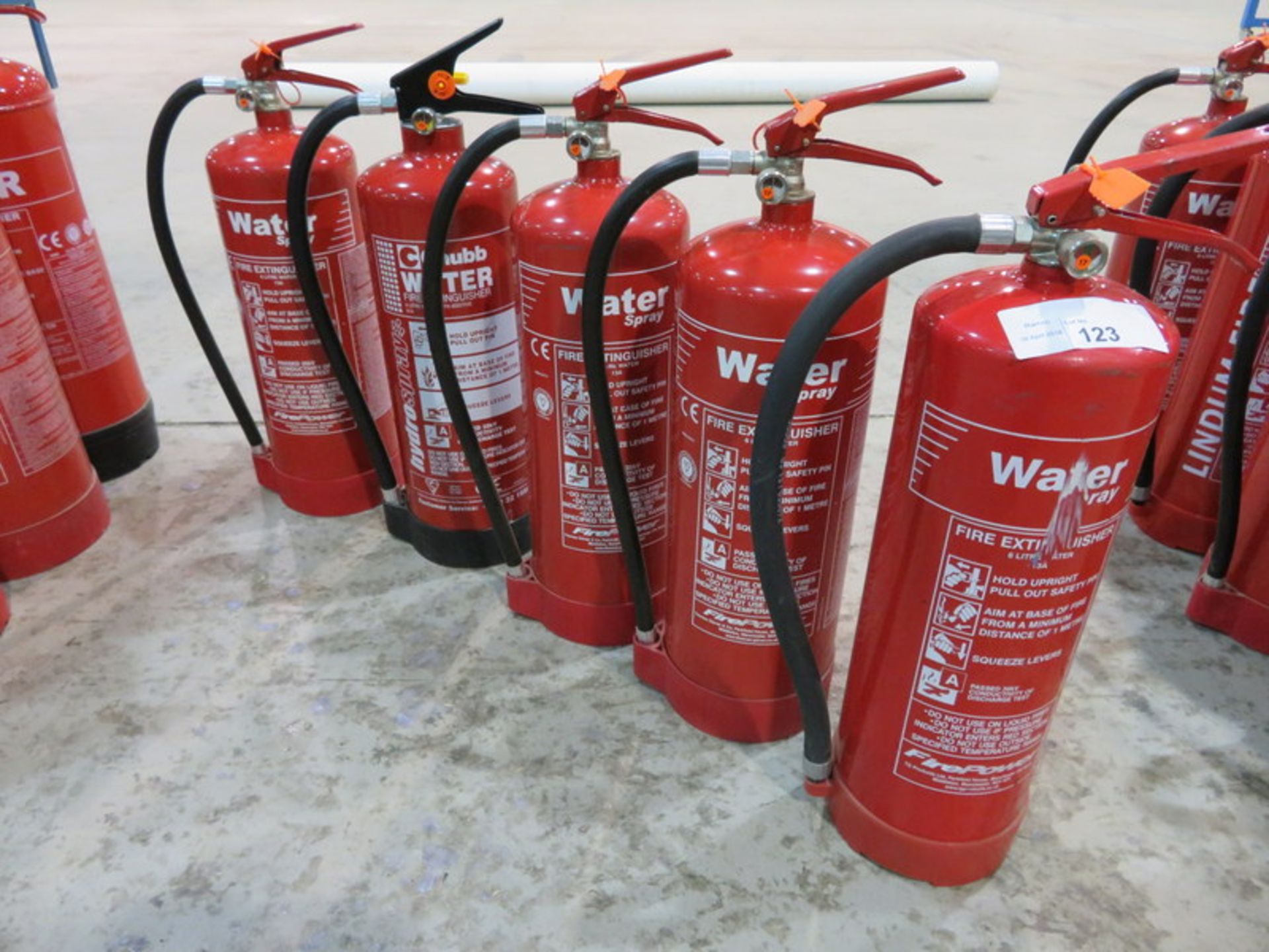 5x Water fire extinguisher