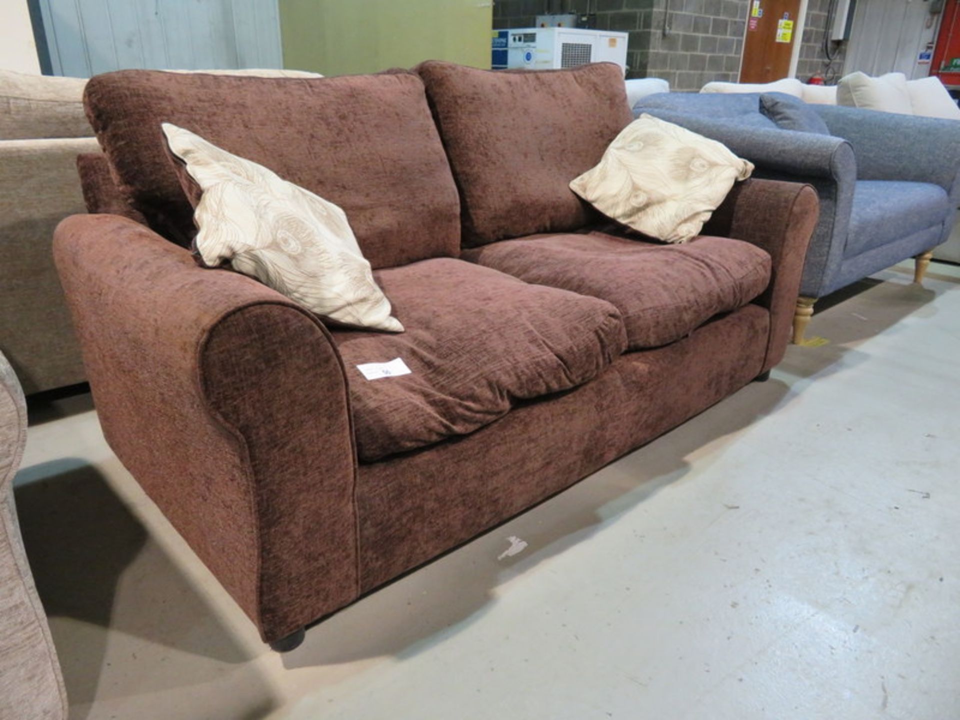 2 Seater brown sofa. Ex Display - 1760 x 860mm (LxD) - Bild 2 aus 3