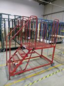 Portable warehouse platform steps - 1770 x 870 x 1910mm (LxDxH) Platform height 900mm
