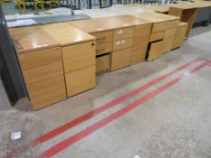 8x Office filing cabinets & 1x Shelf unit