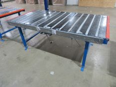 Roller braked table - with height adjustable feet - 2000 x 1030 x 775mm (LxDxH)