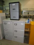 2x 3 drawer filing cabinet & 1x 2 drawer filing cabinet