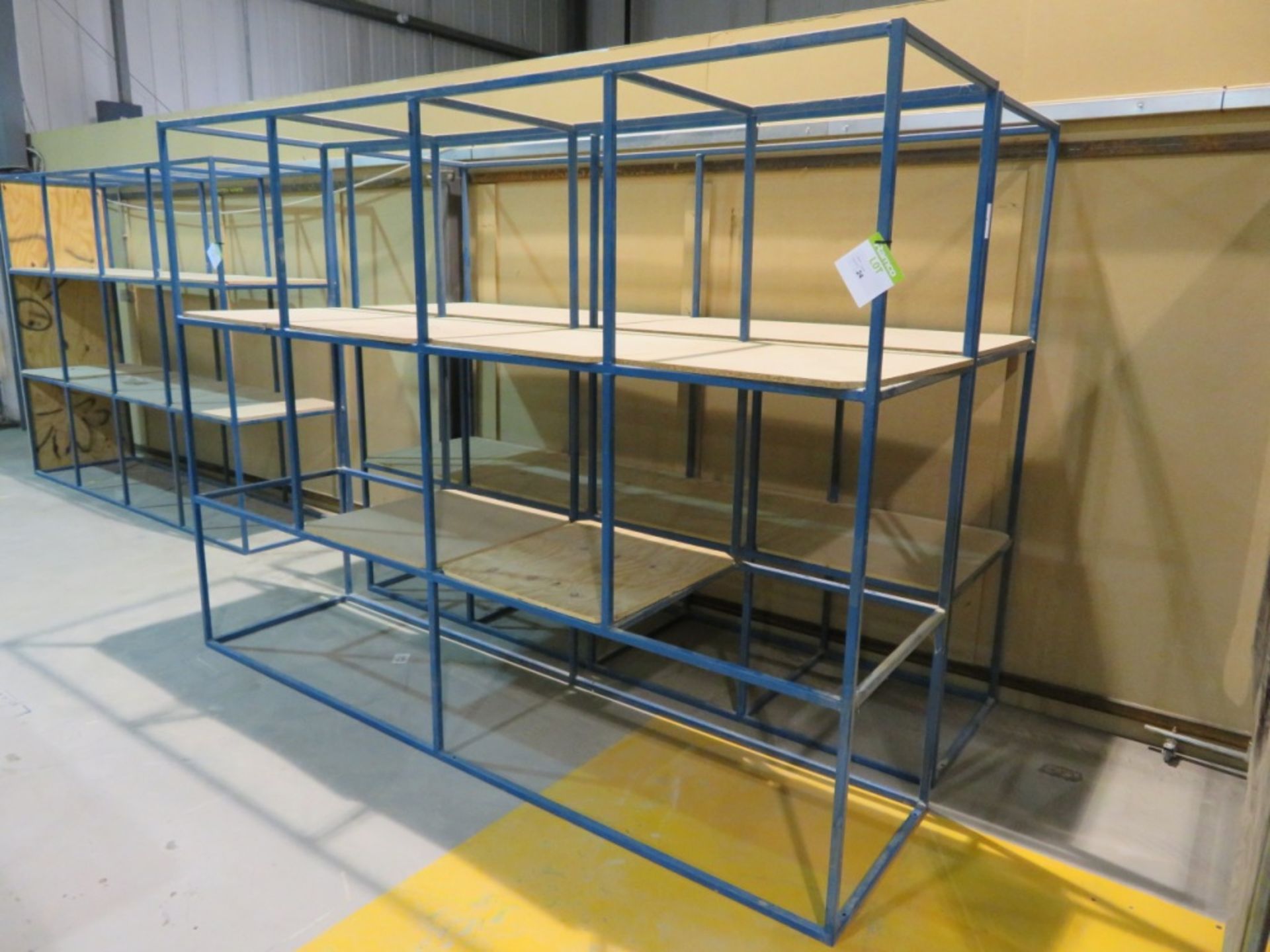 2x Metal shelving units - 2.7m Length x 0.70m Width x 2m Height