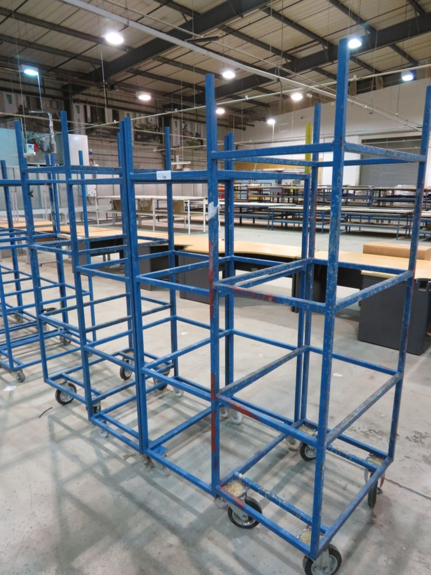 4x Metal 4 shelf racking - 850 x 530 x 1850mm (LxDxH)