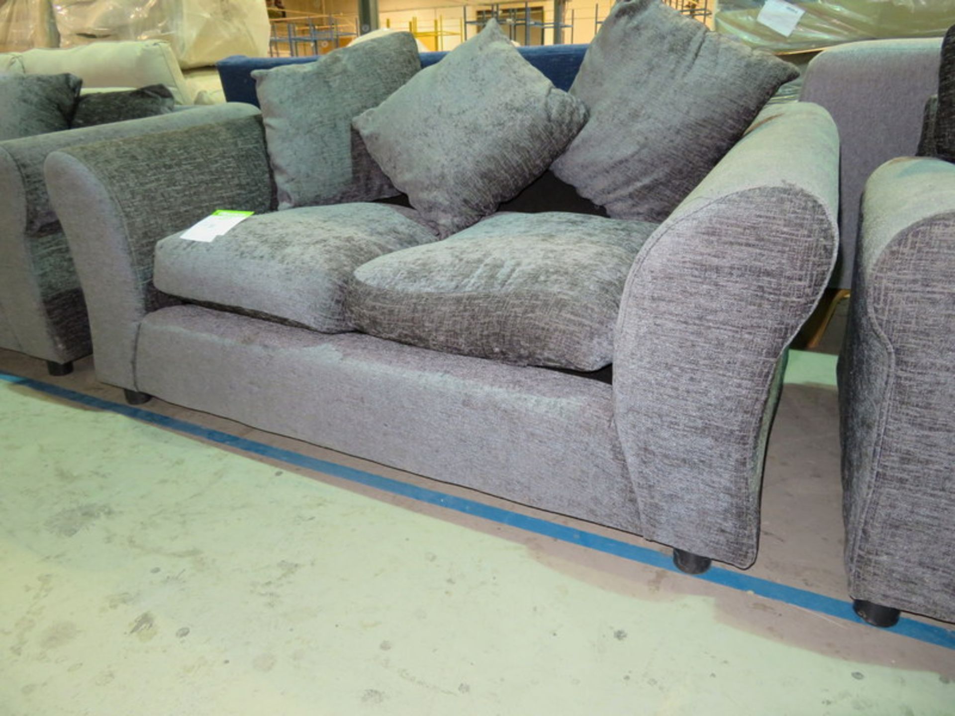 2 Seater charcoal sofa. Ex Display - 1540 x 850mm (LxD) - Image 2 of 3