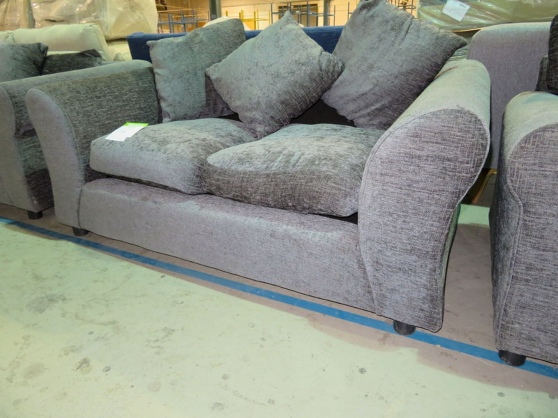 2 Seater charcoal sofa. Ex Display - 1540 x 850mm (LxD) - Bild 2 aus 3