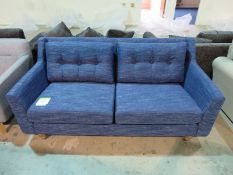 3 Seater blue sofa. Ex Display - 1820 x 900mm (LxD)