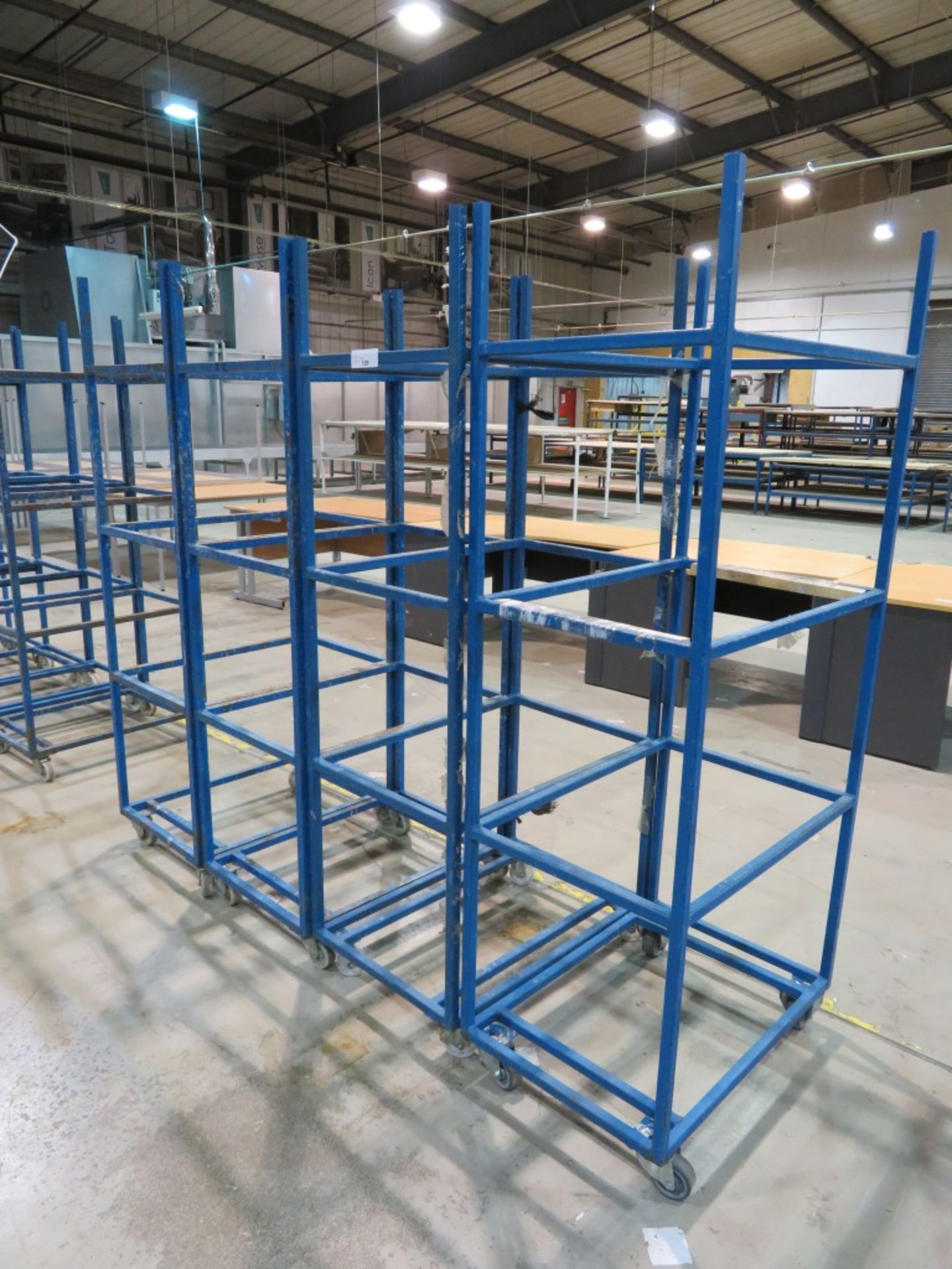 4x Metal 4 shelf racking - 850 x 530 x 1850mm (LxDxH)