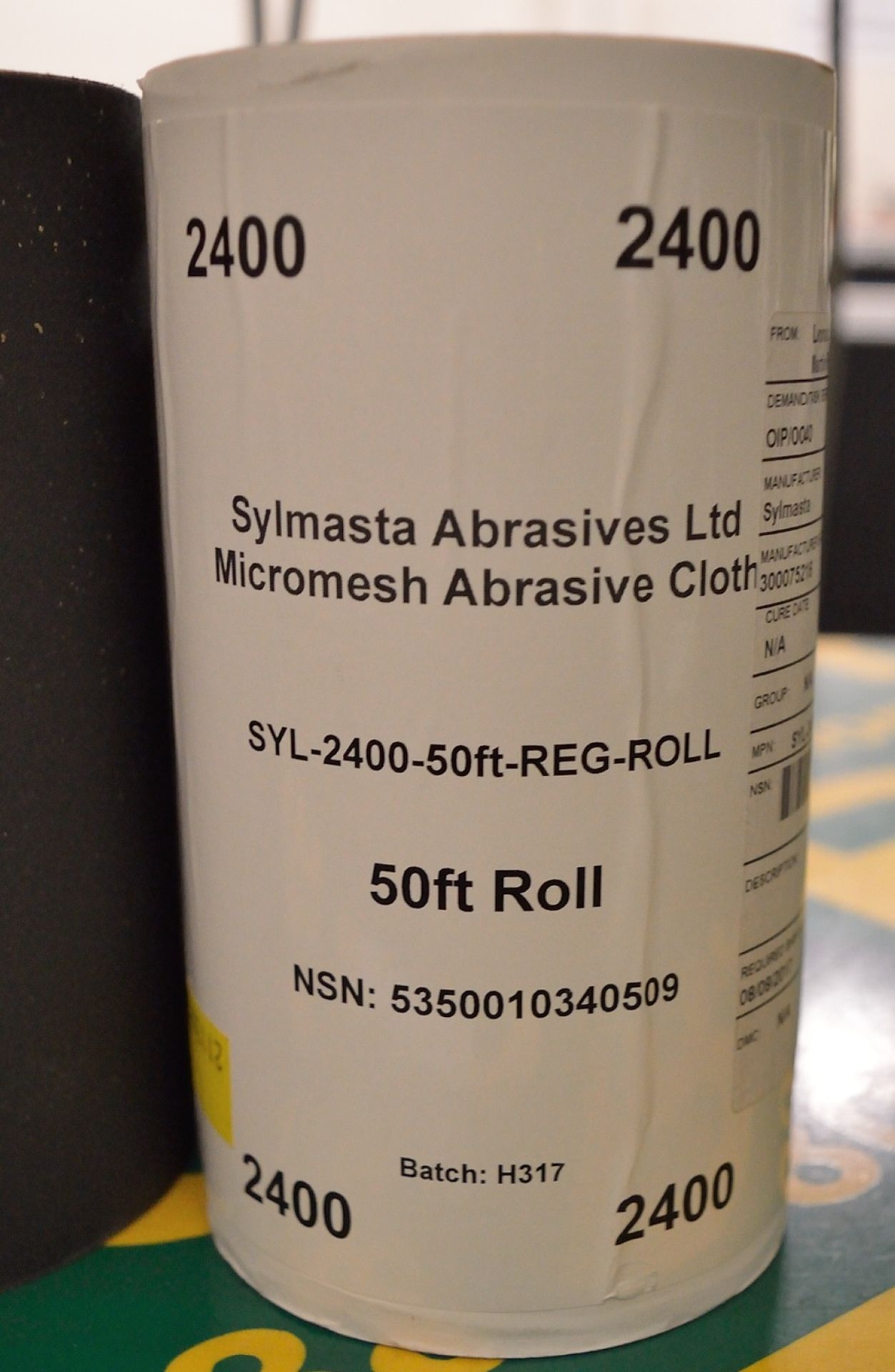 4x Rolls Sylmasta-Abrasives Micromesh Abrasive Cloth 2400 Grit - each roll 50ft long. - Image 2 of 2
