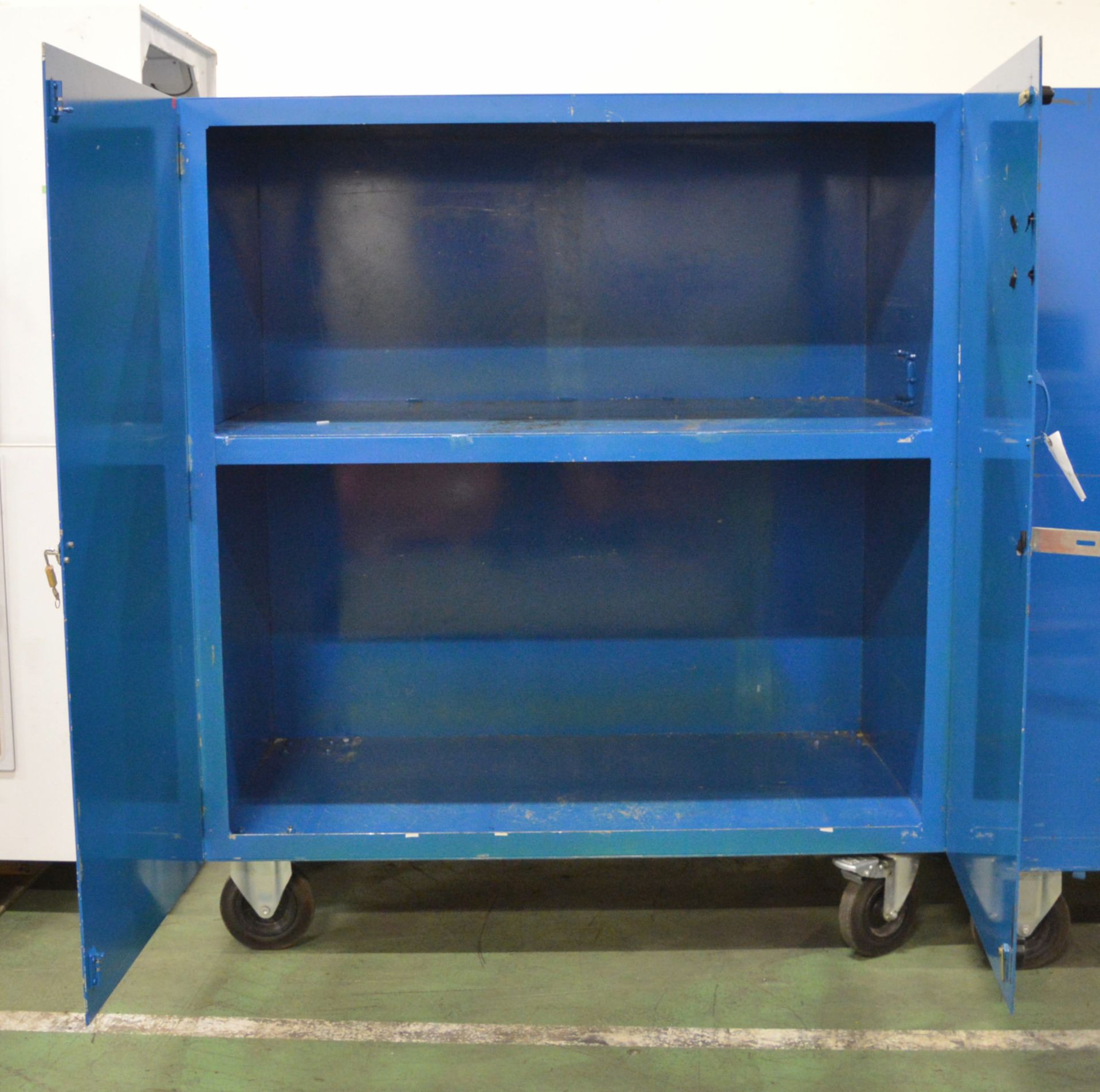 Steel Cabinet with Double Doors - One Fixed Shelf - 1500mm wide x 900mm deep x 1740mm high