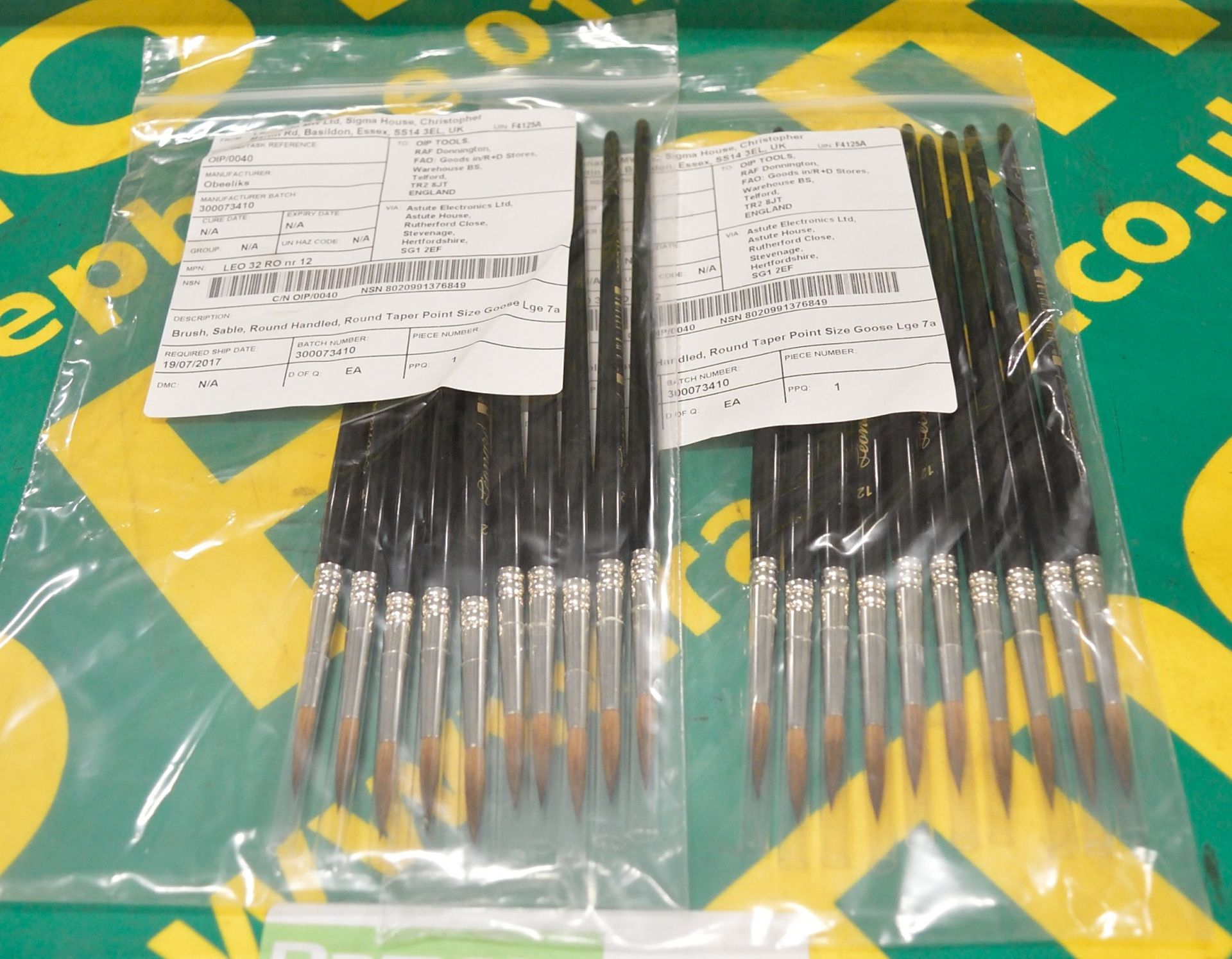 20x Leonard Artist Paintbrushes 32RO 12.