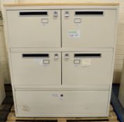 Mailbox Cabinet with Deep Drawer - Keys missing.