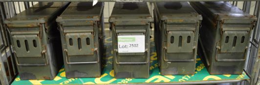 5x Ammunition Boxes - approx 440mm x 140mm x 250mm.