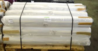 15x Rolls Clear Polythene Sheeting - each roll 1275mm x 87m - NSN 9330-99-125-5426.