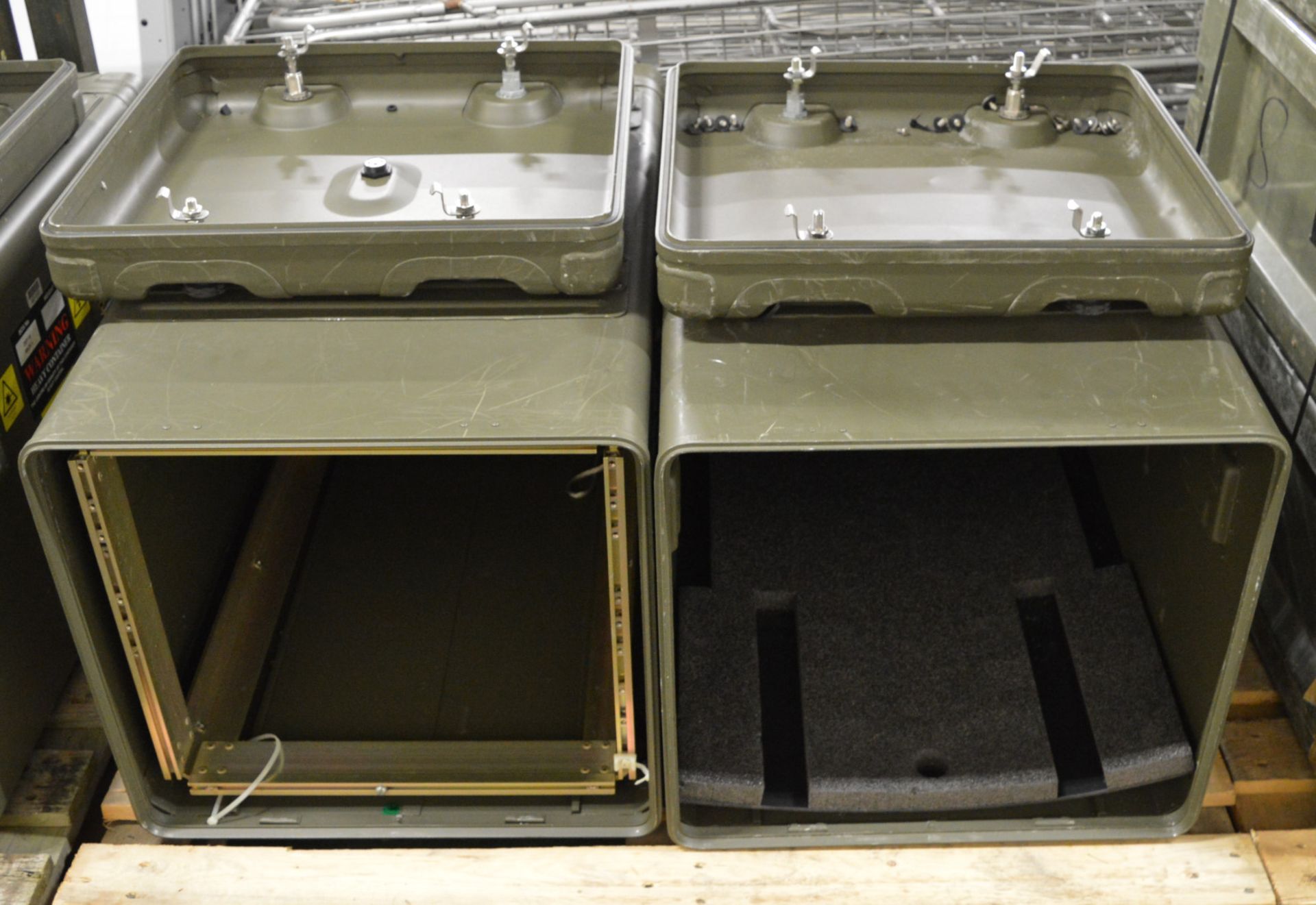 2x Portable 19" Racking in Aluminium Carry Cases with Waterproof Seals - 930 x 530 x 500mm