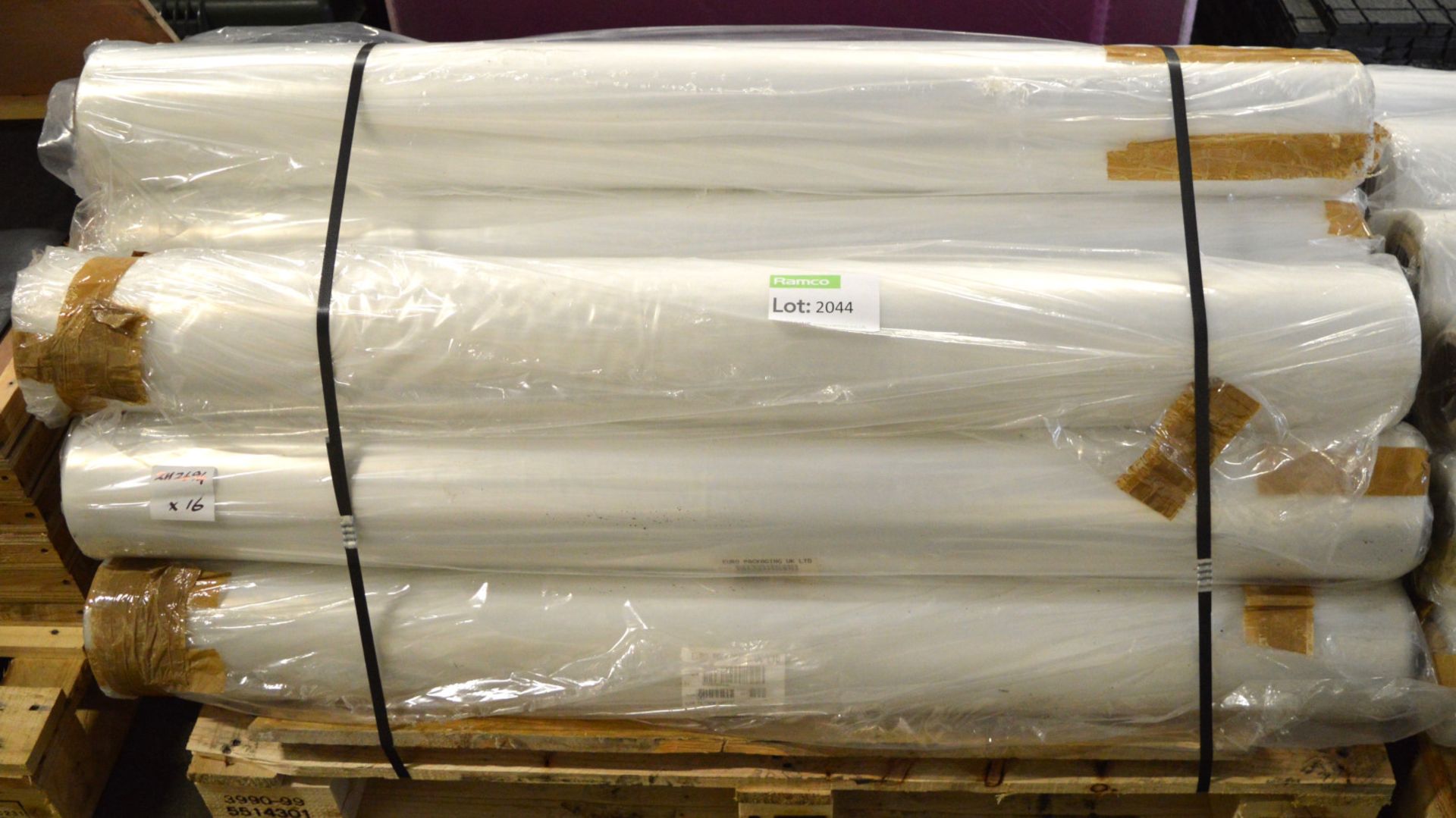 16x Rolls Clear Polythene Sheeting - each roll 1275mm x 87m - NSN 9330-99-125-5426.