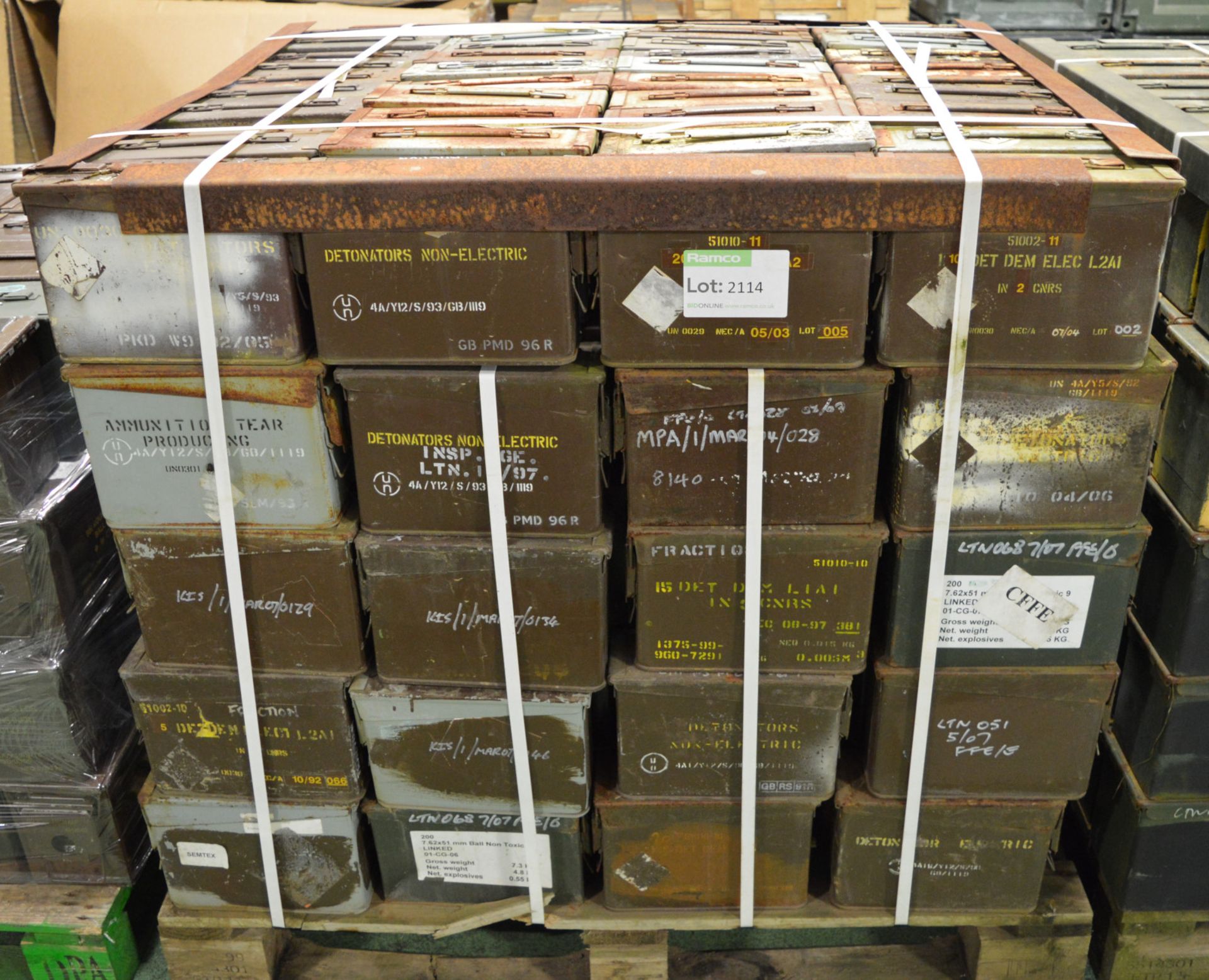 200x Ammunition Boxes 250mm x 100mm x 190mm.