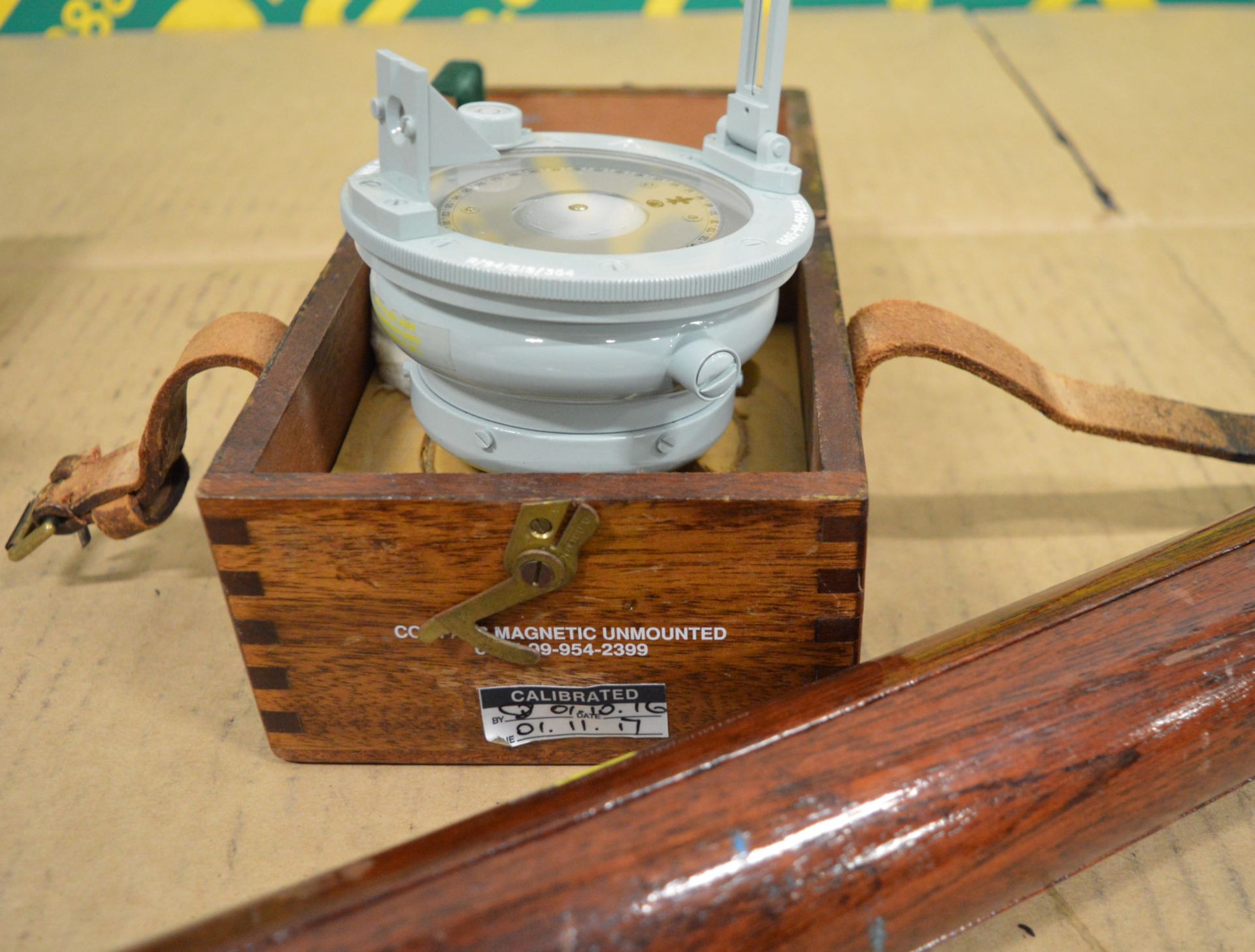 Mahogany Tripod with detachable Magnetic Compass in Wooden Case. - Image 2 of 2