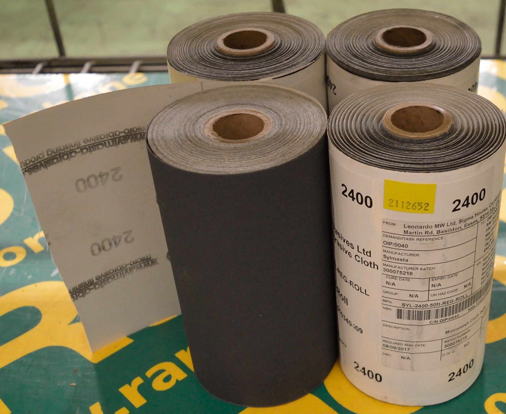 4x Rolls Sylmasta-Abrasives Micromesh Abrasive Cloth 2400 Grit - each roll 50ft long.