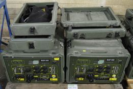 2x Portable 19" Electrical Equipment Racks in Plastic Carry Cases - NSN 8145-99-152-7704.
