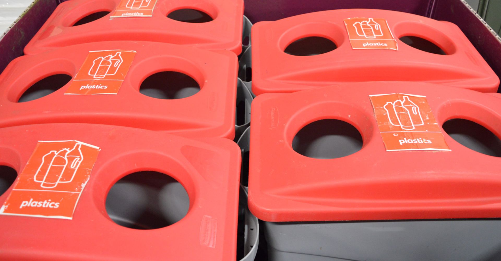 5x Plastic Recycling Bins. - Image 2 of 2