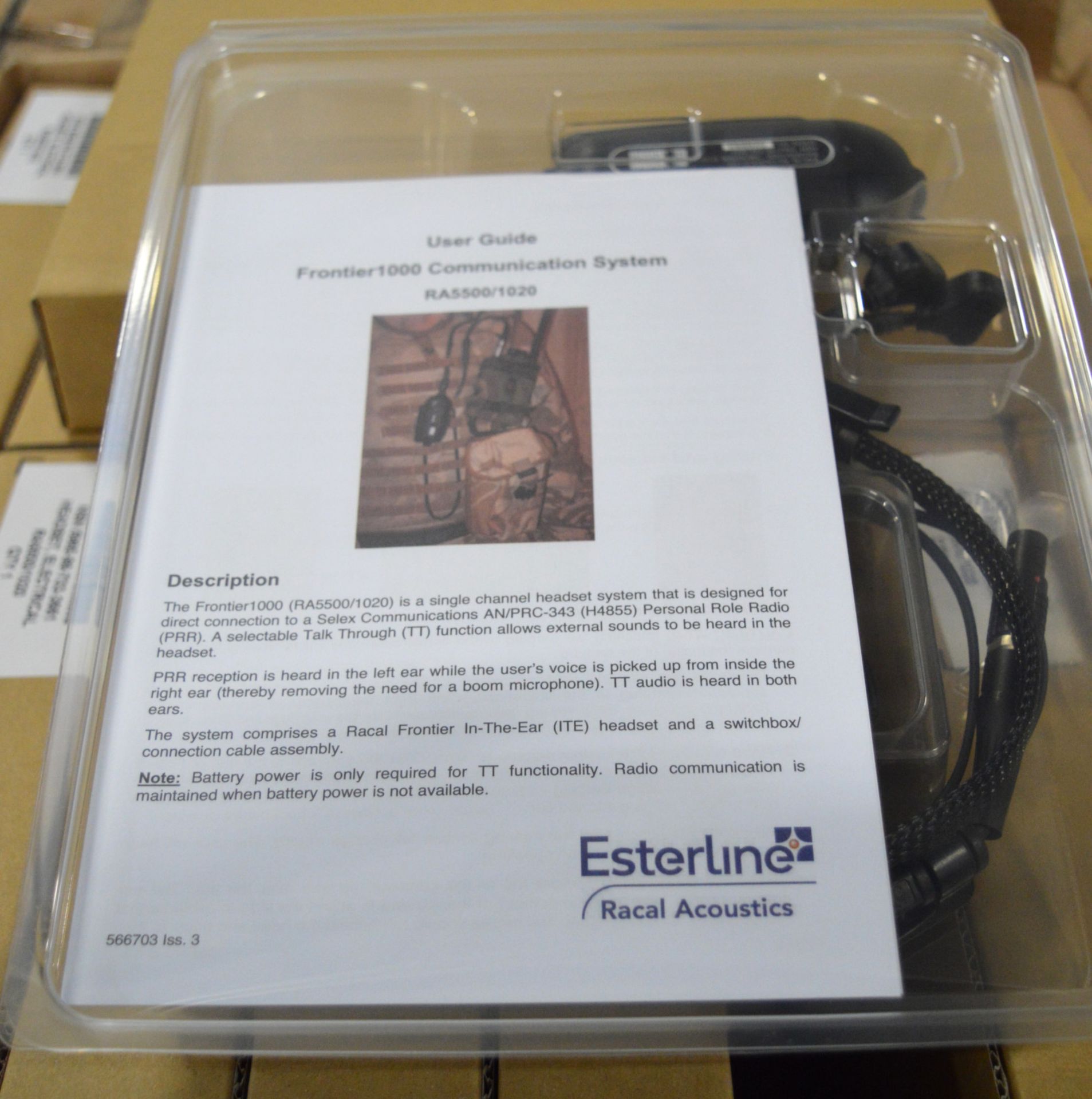 240x Frontier1000 Communication System Headsets RA5500/1020 - NSN 5965-99-733-3661. - Bild 3 aus 3