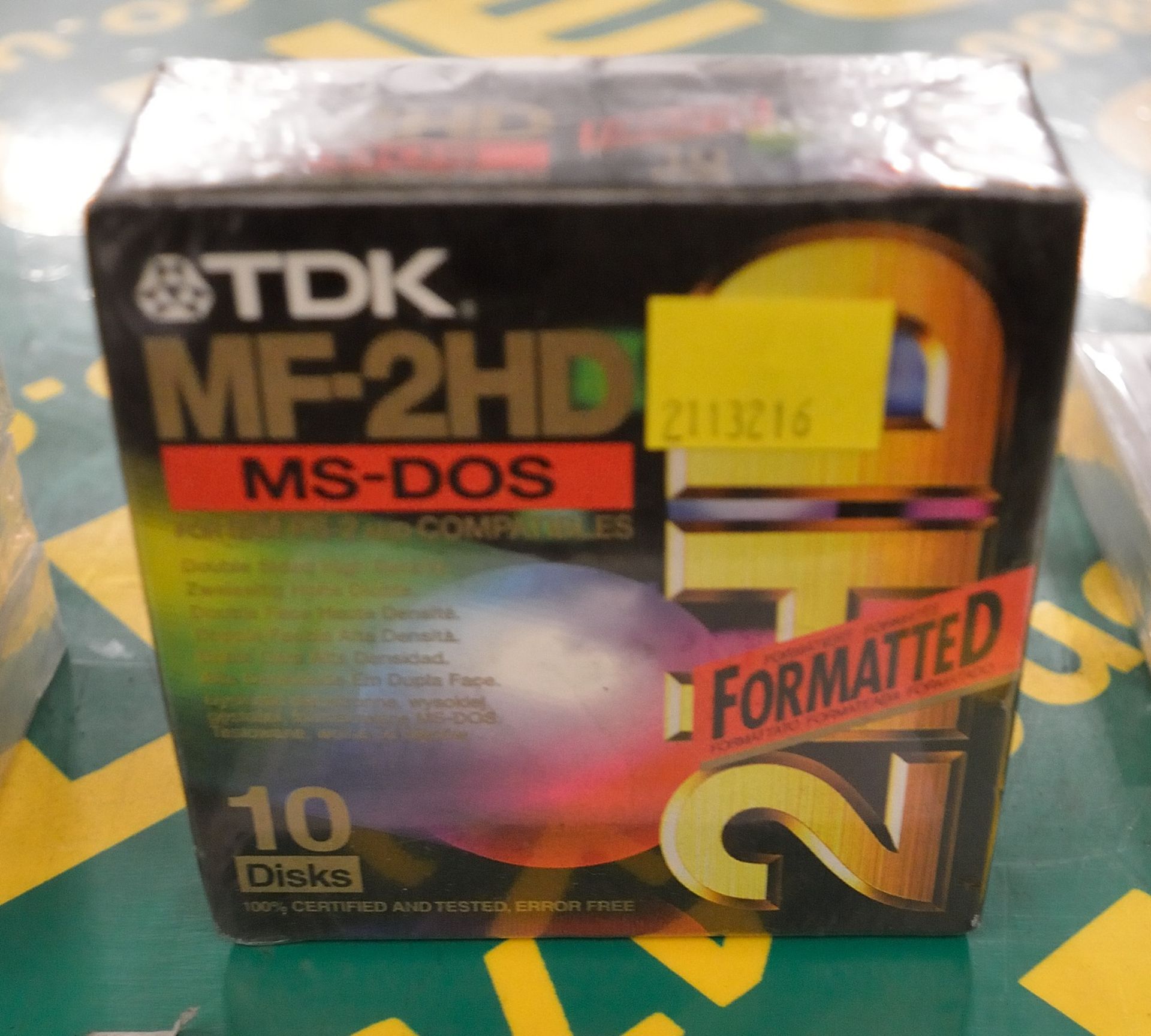 1x Box TDK MF-2HD DSHD Discs - 10 per box.