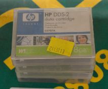 4x HP DDS-2 Data Cartridges C5707A 8GB.