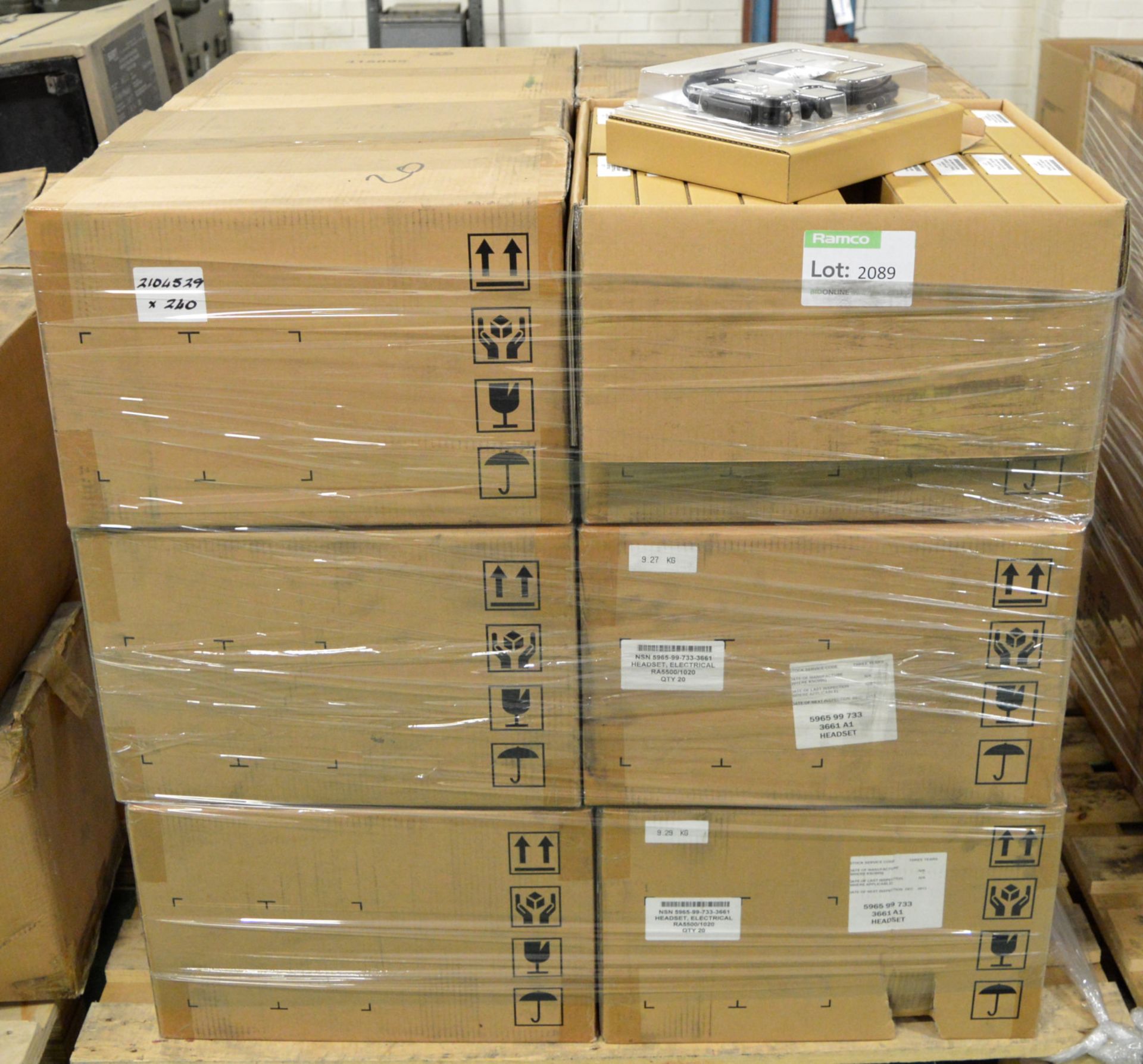 240x Frontier1000 Communication System Headsets RA5500/1020 - NSN 5965-99-733-3661.