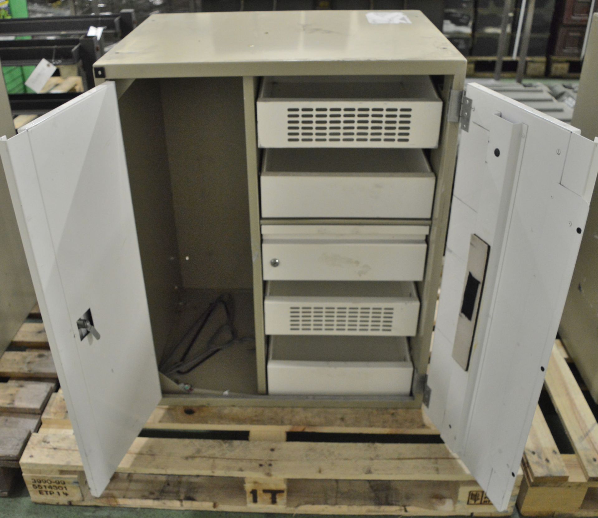 Steel Locker with Internal Drawers - 720mm wide x 560mm deep x 890mm high - May require at - Image 2 of 2