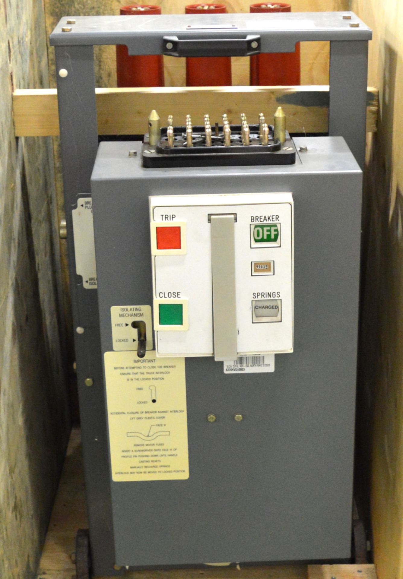 P&B Switchgear VOR-M-VMX Circuit Breaker.