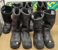 5x Pairs Jelly Safety Boots - Sizes 42,42,45,45,46.