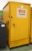 Secure Cabinet for Hazardous/Flammable Substances - Barrel Roller Inside.