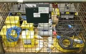4x Distribution Panels & Cables, 4x 110V Transformers.