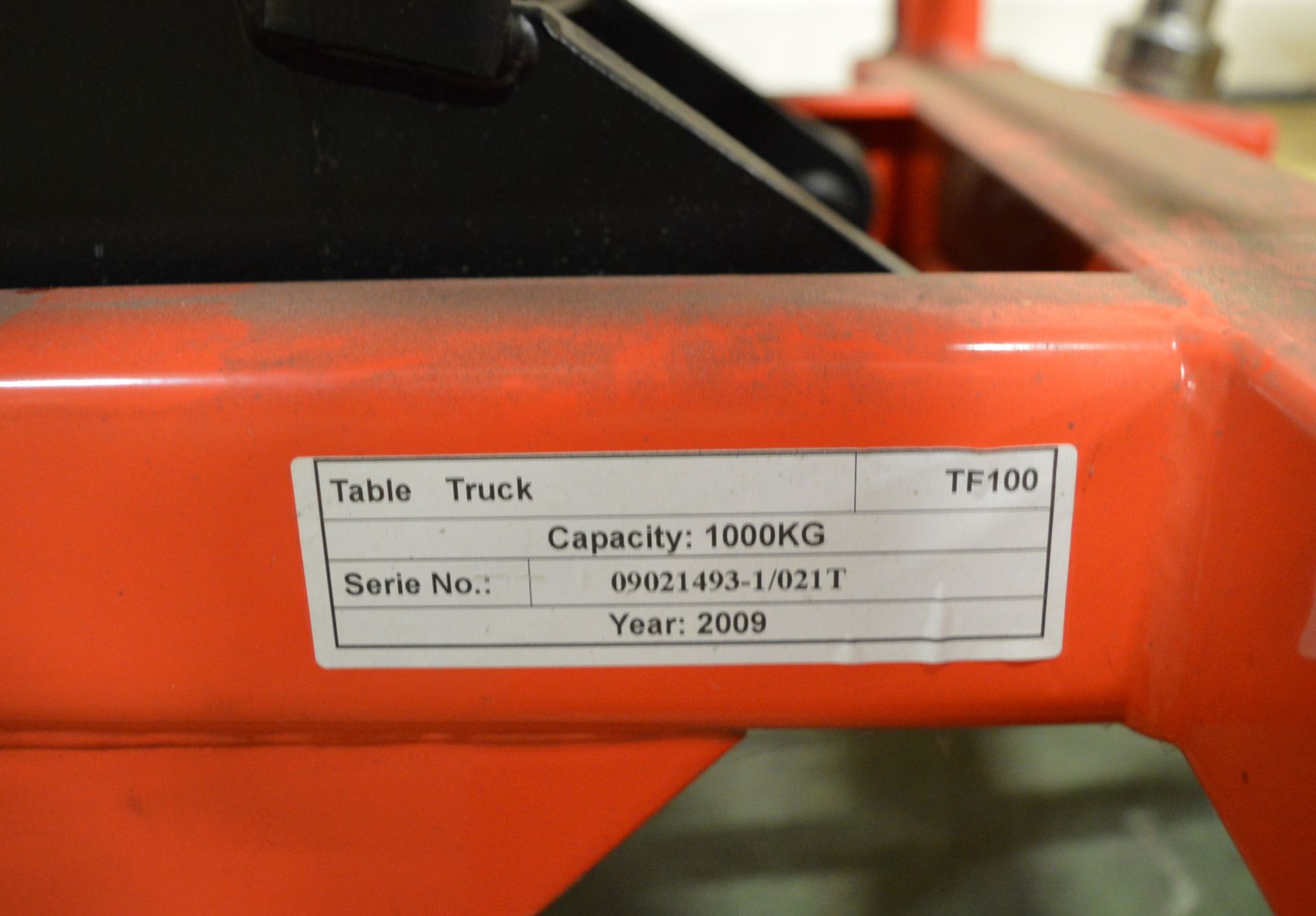 Hydraulic Table Truck TF100 - 1000kg - Image 2 of 2