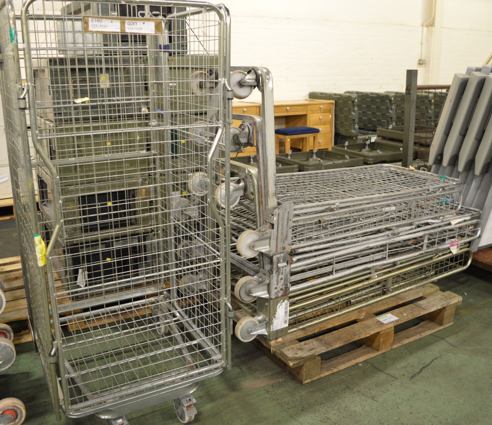 4x Stacking Cages on Wheels- approx 1750mm high.