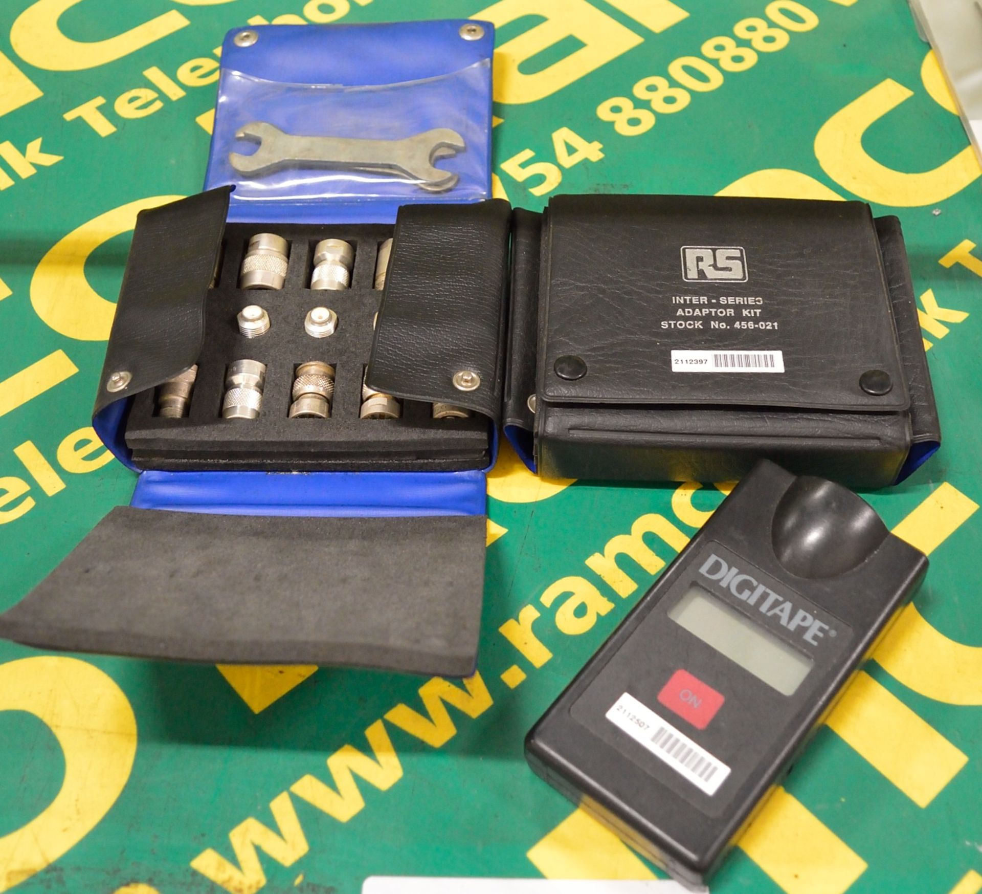 2x RS Inter Series Adaptor Kits 456-021. Digitape Measuring Device - Requires new battery.