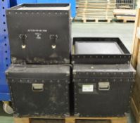 5x Empty Carry Cases - approx 600mm wide x 600mm deep x 550mm high.