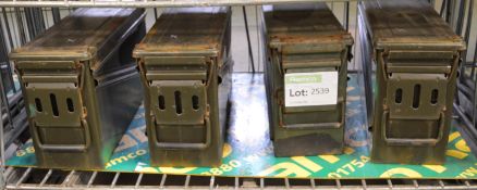 4x Ammunition Boxes - approx 440mm x 140mm x 250mm.