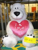 White Bear "I love you" soft toy