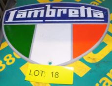 Cast Motorbike sign - Lambretta