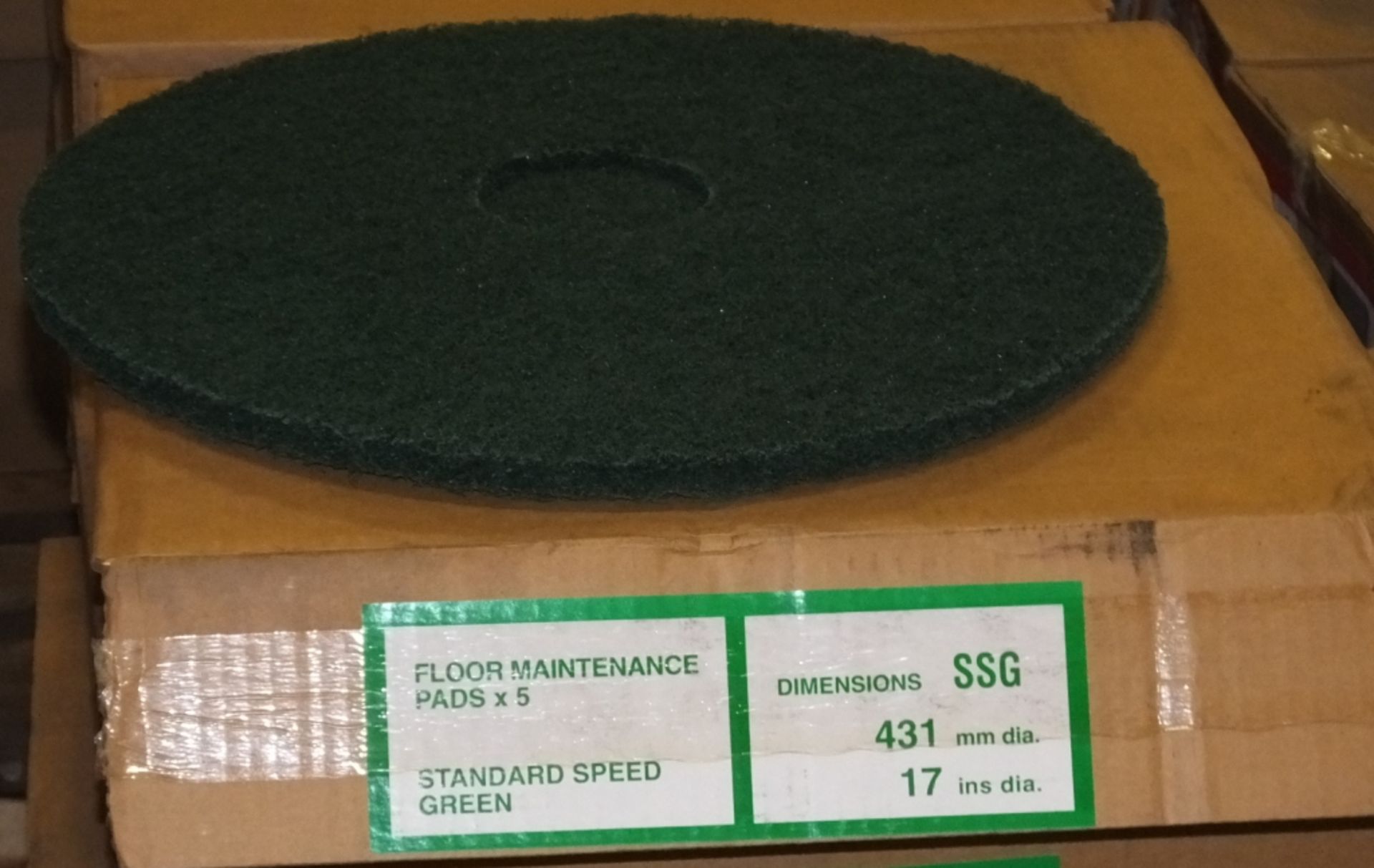 Floor Maintenance pads - Green - 5 per box - 12 boxes, Maroon - 5 per box - 15 boxes - Image 2 of 4