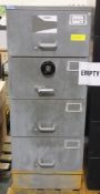 4 Drawer combination filing cabinet - combination unknown