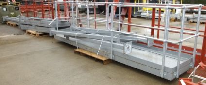 Walkway assembly - frames, legs - 3 large pallets - Please note there will be a loading fe