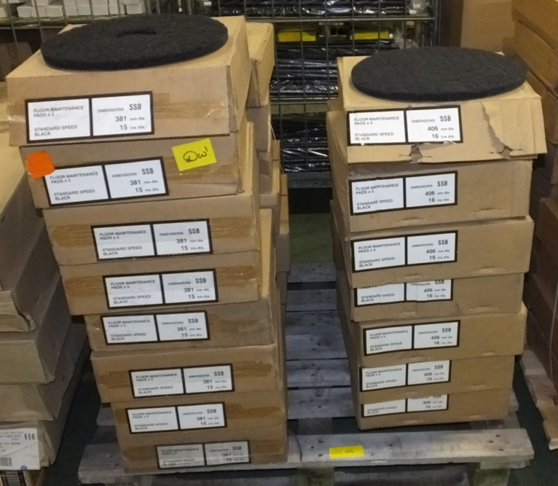 Floor Maintenance pads - Black - 5 per box - 28 boxes
