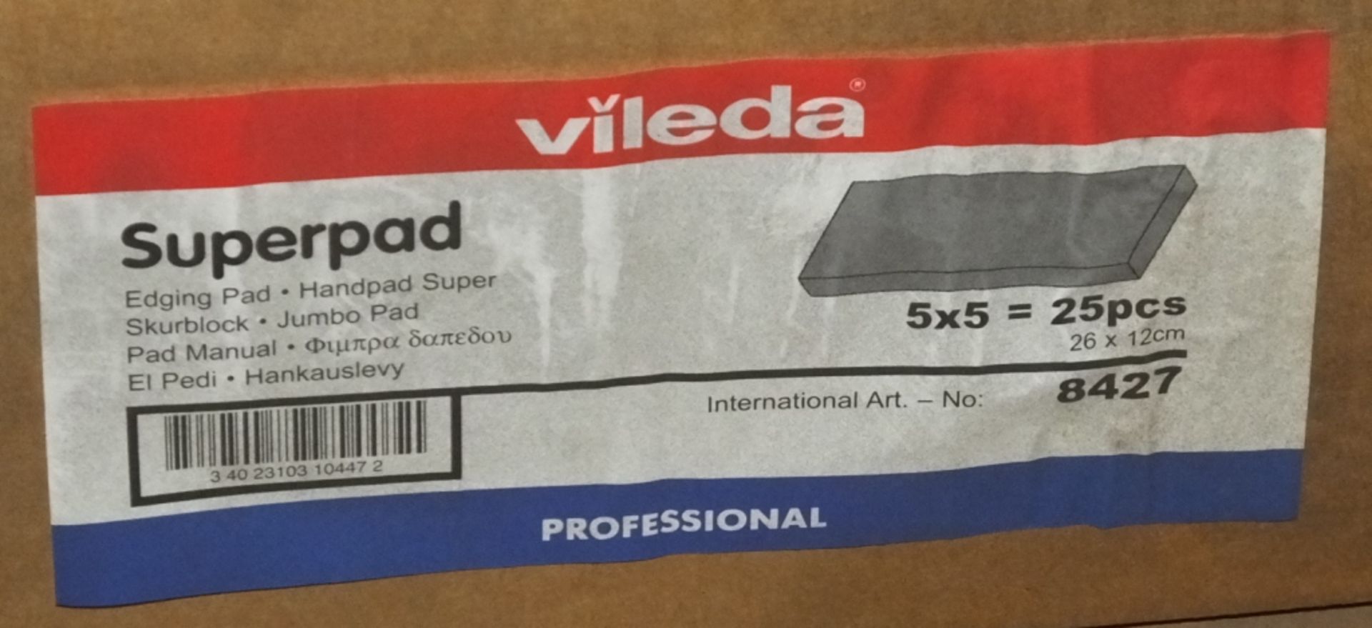 Vileda Superpads - edging pads - 5 per pack - 5 packs per box - 22 boxes - Image 2 of 2