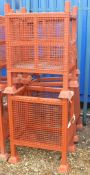 4x Metal storage stillages - Please note there will be a loading fee of £5 on this item