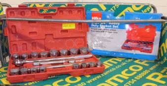 Hilka 21 piece 3/4" heavy duty socket set